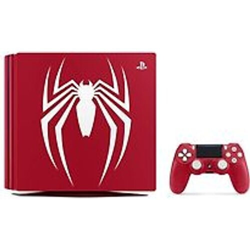 Refurbished Sony Playstation 4 pro 1 TB [Spider-Man Limited Edition incl. draadloze controller] rood Tweedehands