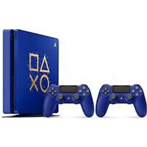 Refurbished Sony PlayStation 4 slim 500 GB [Days of Play Limeted Edition incl. 2 Wireless Controller] blauw Tweedehands