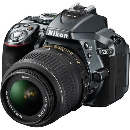 Refurbished Spiegelreflexcamera D5300 - Grijs + Nikon AF-P DX Nikkor 18-55mm f/3.5-5.6G VR f/3.5-5.6G Tweedehands