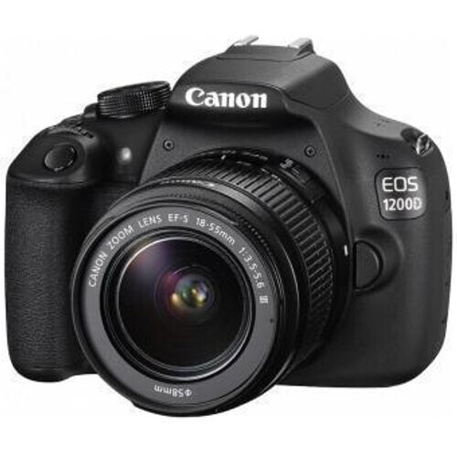 Refurbished Spiegelreflexcamera EOS 1200D - Zwart + Canon Canon Zoom Lens EF-S 18-55mm f/3.5-5.6 III f/3.5-5.6 Tweedehands