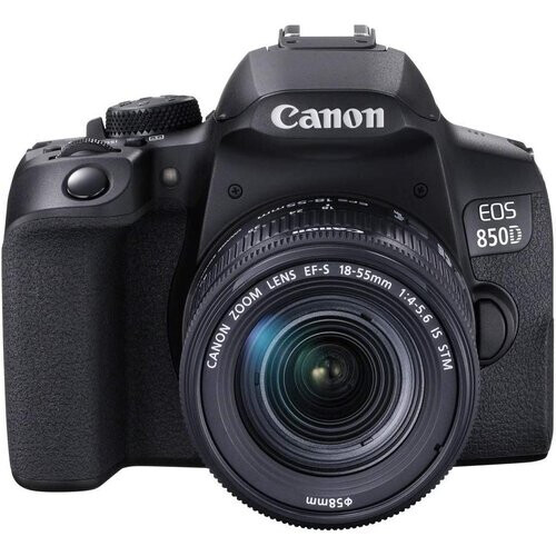 Refurbished Spiegelreflexcamera EOS 850D - Zwart + Canon Canon Zoom Lens EF-S 18-55mm F/4-5.6 IS STM f/4-5.6 Tweedehands