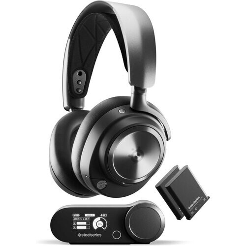 Refurbished SteelSeries Arctis Nova Pro Wireless geluidsdemper gaming Hoofdtelefoon - bedraad + draadloos microfoon Zwart Tweedehands