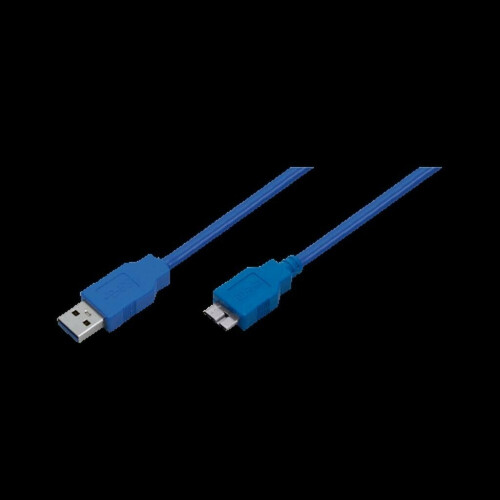 Refurbished USB 3.0 A Male to Micro USB B Male, blue, 3M, CU0050 Tweedehands