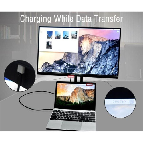 Refurbished USB 3.1 Gen 2 (10 Gbps)* USB-C to USB-C Cable, 100CM 5A E-Marker Tweedehands