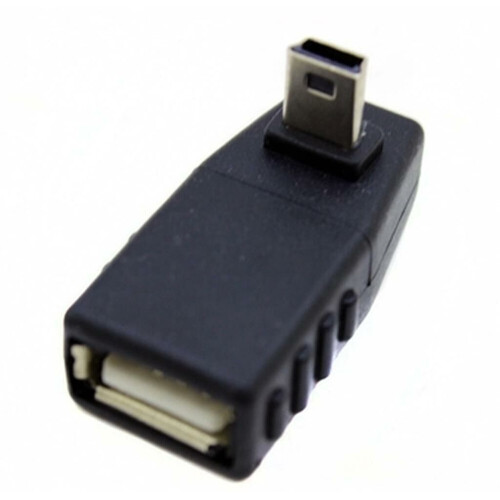 Refurbished USB A Female to Mini USB Male adapter,90° hoek Tweedehands