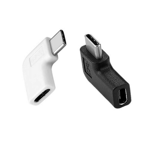 Refurbished USB-C USB-C Male to Female adapter with 90° Angle Tweedehands