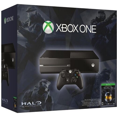 Refurbished Xbox One 500GB - Zwart + Halo Master Chief Collection Tweedehands