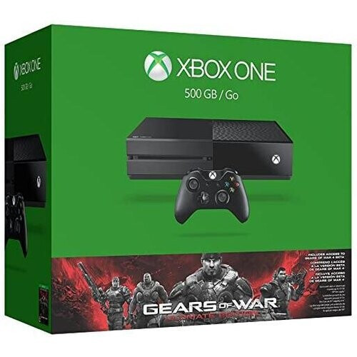 Refurbished Xbox One 500GB - Zwart - Limited edition Gears of War Ultimate + Gears of War Ultimate Tweedehands