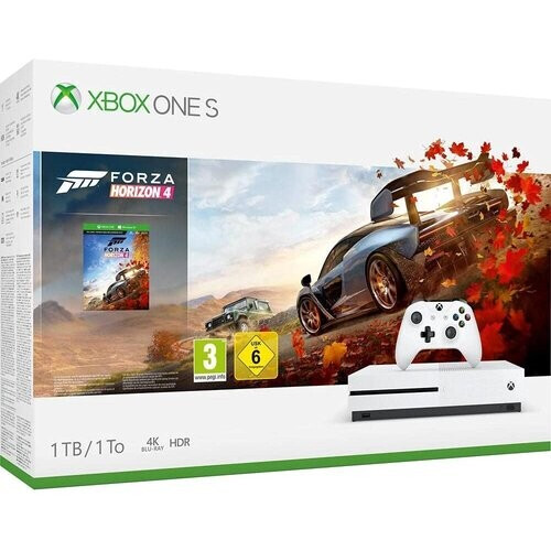Refurbished Xbox One S 1000GB - Wit + Forza Horizon 4 Tweedehands