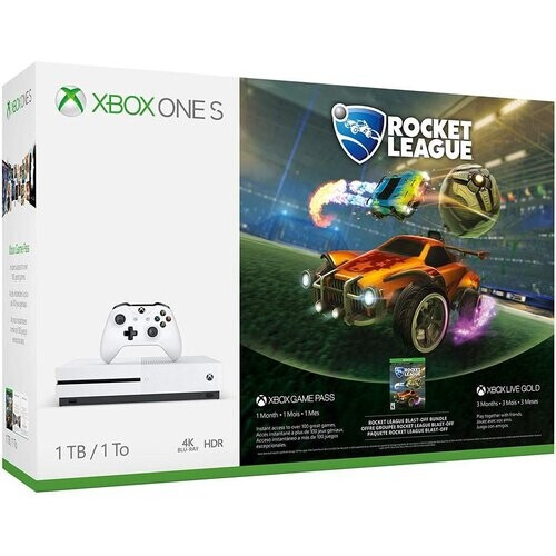 Refurbished Xbox One S 1000GB - Wit + Rocket League Tweedehands