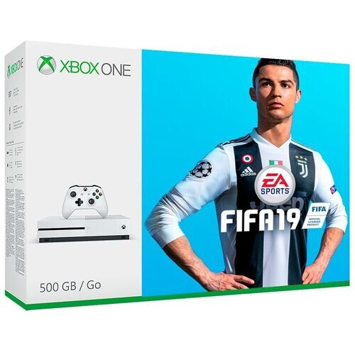 Refurbished Xbox One S 500GB - Wit + FIFA 19 Tweedehands