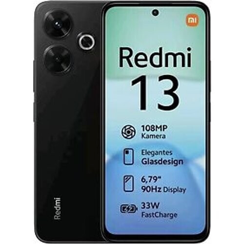 Refurbished Xiaomi Redmi 13 Dual SIM 128GB middernacht zwart Tweedehands