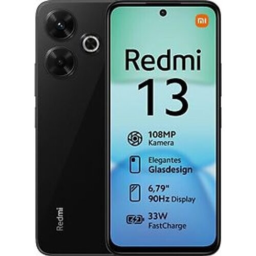Refurbished Xiaomi Redmi 13 Dual SIM 256GB middernacht zwart Tweedehands