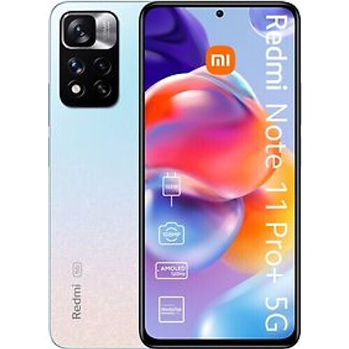 Refurbished Xiaomi Redmi Note 11 Pro Plus 5G Dual SIM 256GB sterblauw [8GB RAM versie] Tweedehands