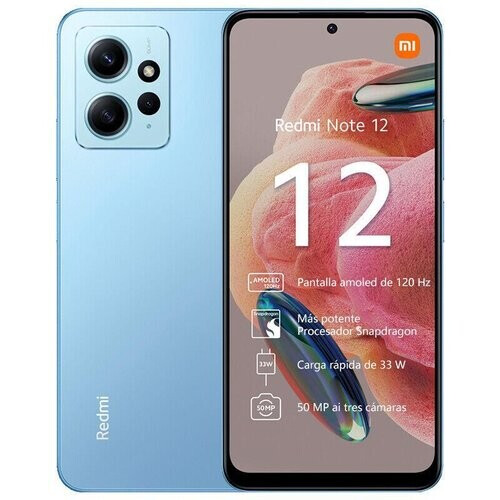 Refurbished Xiaomi Redmi Note 12 128GB - Blauw - Simlockvrij - Dubbele simkaart Tweedehands