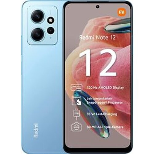 Refurbished Xiaomi Redmi Note 12 Dual SIM 256GB ice blue Tweedehands