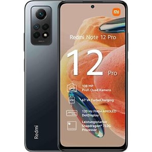 Refurbished Xiaomi Redmi Note 12 Pro Dual SIM 256GB graphite grey Tweedehands