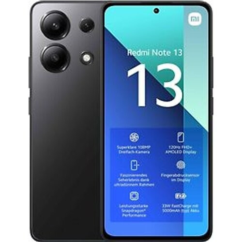 Refurbished Xiaomi Redmi Note 13 Dual SIM 128GB 6GB RAM middernacht zwart Tweedehands