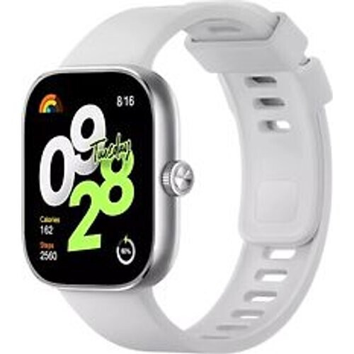 Refurbished Xiaomi Redmi Watch 4 48 mm zilver op tpu strap silver gray Tweedehands