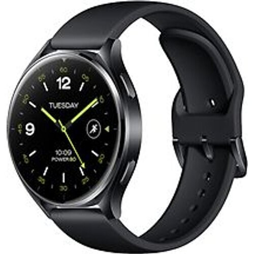 Refurbished Xiaomi Watch 2 46 mm zwart met silicone bandje zwart [wifi] Tweedehands