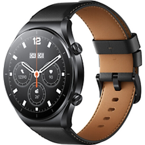Refurbished Xiaomi Watch S1 46 mm zwart op lederen bandje zwart [wifi] Tweedehands