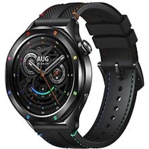 Refurbished Xiaomi Watch S4 47 mm aluminium kast met fluorelastomeer bandje regenboog Tweedehands