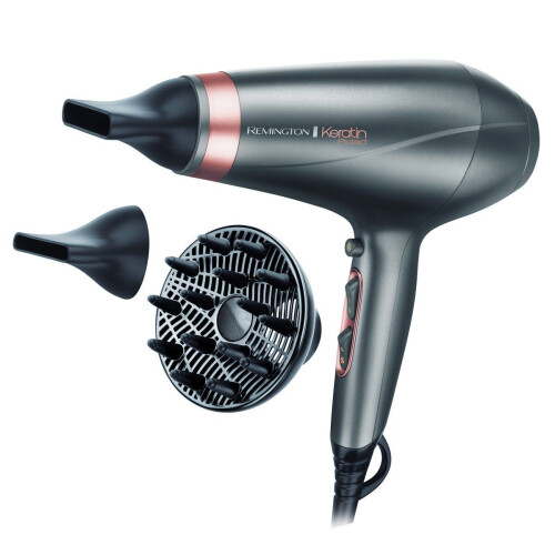 Remington AC8820 - Föhn - 2200 W - Keratin Protect - Lichtgrijs/Roségoud Tweedehands