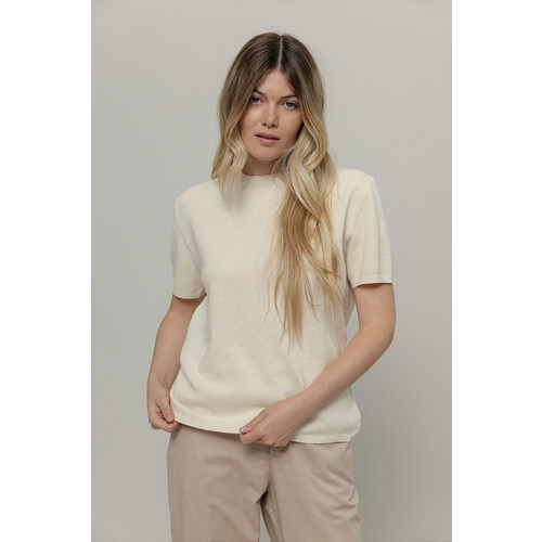 Rifò dames vegan T-Shirt Carlotta Wit Tweedehands