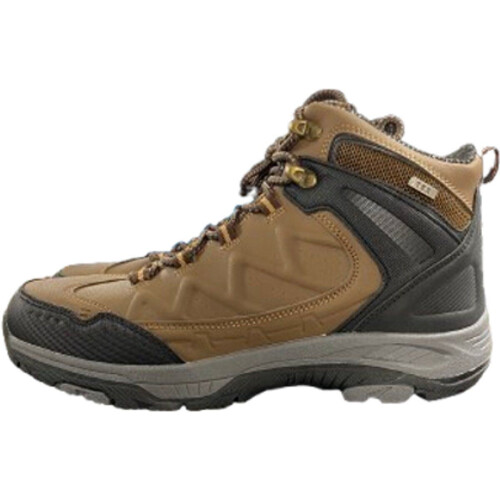 Robuuste Outdoor Wandelschoen - Hoge Schoen - Antislip Rubberen Zool - Bruin - Maat 43