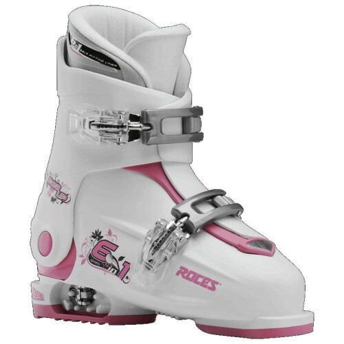 Roces Idea Up - Skischoenen - Maat-aanpasbaar 6 in 1 - Wit - Roze (30-35) Tweedehands