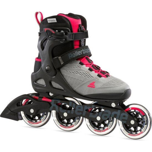 Rollerblade Macroblade 90 - Inlineskates Dames - Semi-Softboot - Grijs - zwart - roze Tweedehands