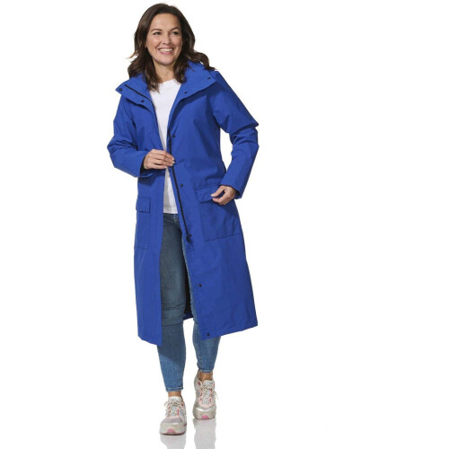 Happy Rainy Days Rome - Lange Regenjas Dames - Waterdicht Ademend - Kobalt Blauw