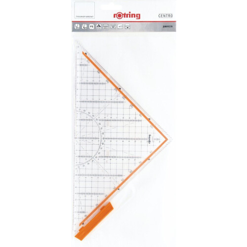 Rotring professionele set - tekendriehoek - duurzaam kunststof