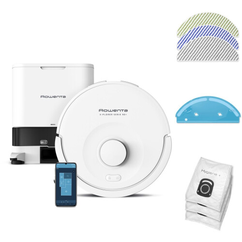 Rowenta X-PLORER Serie 90+ RR8797 - Robotstofzuiger - 6000 Pa zuigkracht - 2-in-1 dweilen en stofzuigen - Wit