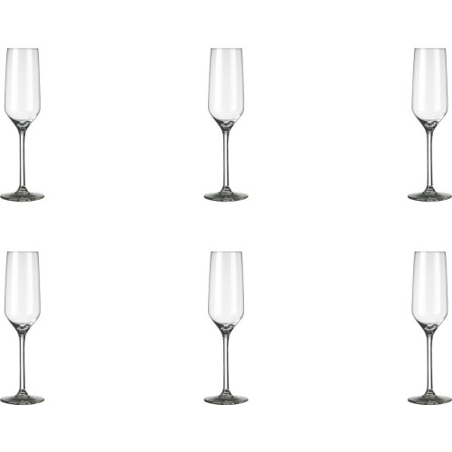 Royal Leerdam Carre - Champagneflute 22 cl - Elegant ontwerp - Set van 5 (5 stuks)