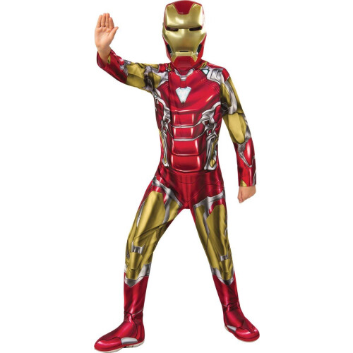 Rubies - Iron - Man - Iron - Man Kind - Rood, Goud, Zilver - Maat 128 - Carnavalskleding - Verkleedkleding,, Tweedehands