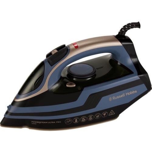 Russell Hobbs Powersteam Ultra Pro - Stoomstrijkijzer - 3100W 210 g stoomstoot - Blauw Tweedehands
