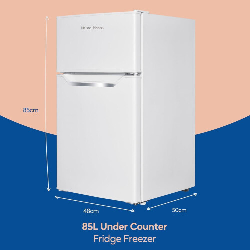 Russell Hobbs Rh85ucff482e1w - Tafelmodel Koel-vriescombinatie - 85 Liter - 85 Cm Hoog | Nieuw (outlet)