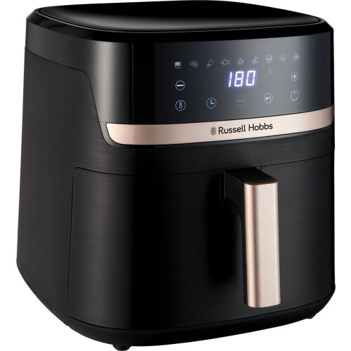 Russell Hobbs Satisfry 8.3L Airfryer - Heteluchtfriteuse - 9 kookfuncties - Zwart met champagne accenten Tweedehands