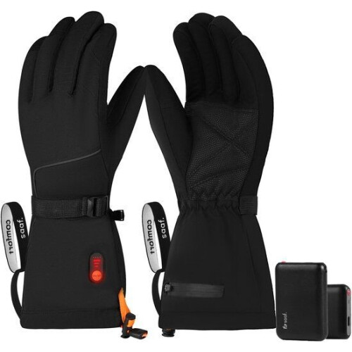 Saaf Comfort - Verwarmde Handschoenen - 3 standen - Water- en Windafstotend - Zwart - Maat S