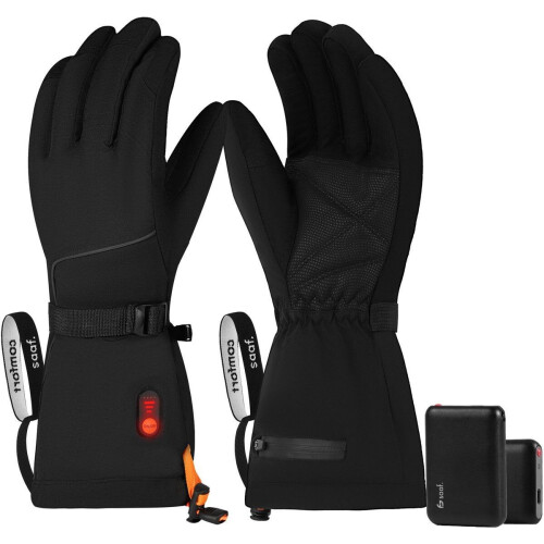 Saaf Verwarmde Handschoenen Premium S– Oplaadbaar met Powerbanks – 3 Warmtestanden – Water- en