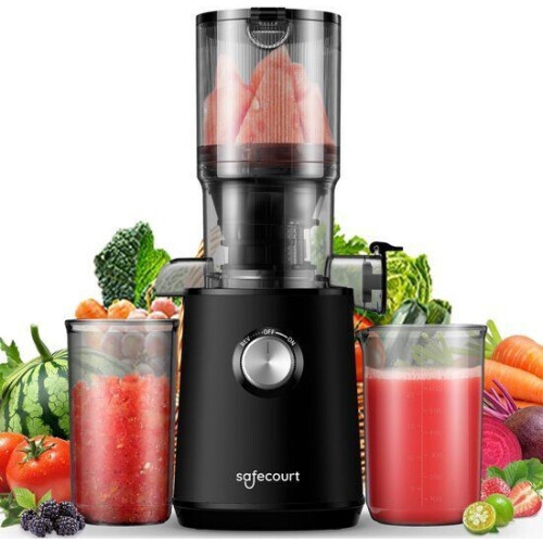 Safecourt Kitchen SJ400 - Slowjuicer - Cold Press Technologie - Zwart Tweedehands