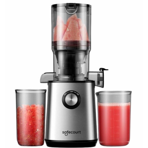 Safecourt Kitchen Slowjuicer - Sapcentrifuge 200W - XXL Vulopening RVS