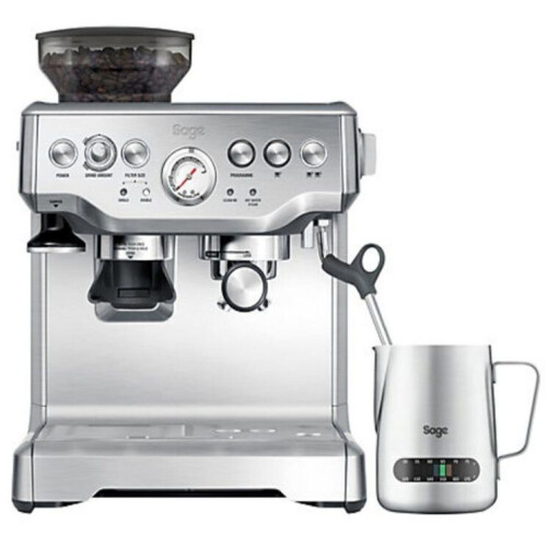 Sage The Barista Express - Koffiezetapparaat - Ingebouwde Melkopschuimer - Zilver Tweedehands