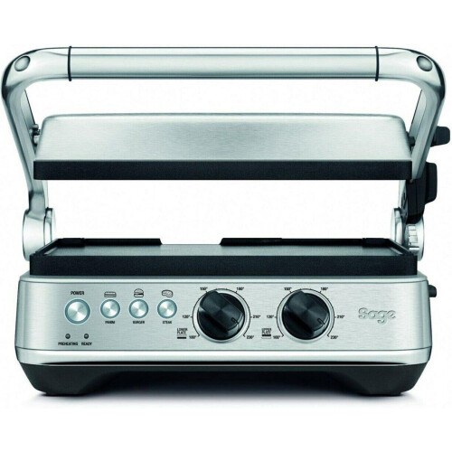 Sage The BBQ & Press™ Grill - Contactgrill - Open flat BBQ-modus - Zilver
