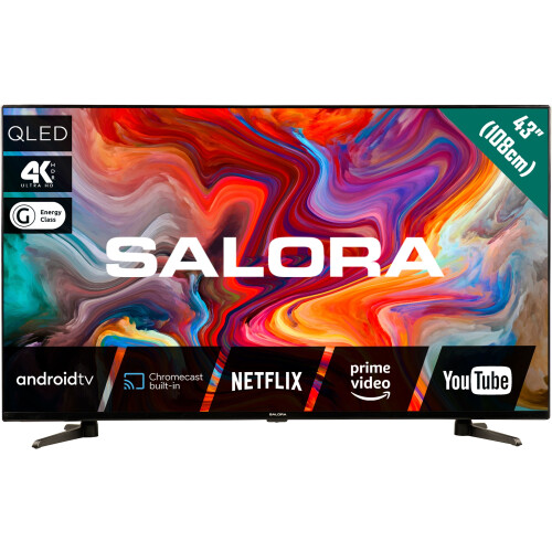 Salora 43QLEDTV - Ultra HD TV - 4K Resolutie - Zwart (2022)