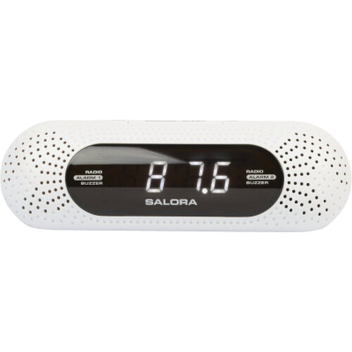 Salora CR626USB - Wekker - AM/FM radio met USB opladen - Wit Tweedehands