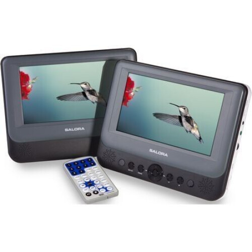 Salora DVP7048TWIN - Portable DVD-speler - 7"scherm - Ingebouwde accu Tweedehands