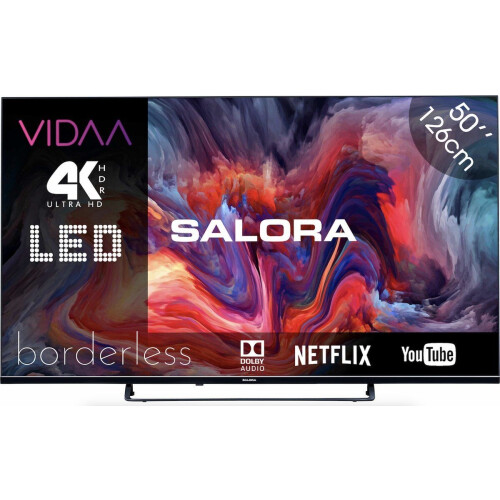 Salora FOD50UV - 50 Inch - Smart TV - 4K Ultra HD - 2023 - VIDAA - Smart tv 50 inch