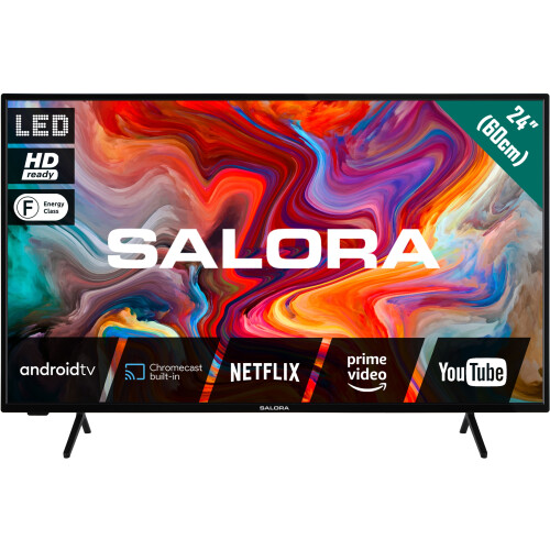 Salora SMART24TV - Smart TV - 24 inch HD Ready 1366x768 - Android TV - Zwart